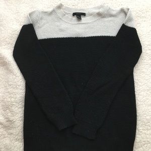 Black and white pullover sweater